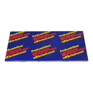 Vintage 1970s Wonder Bread Cobalt Plastic Advertising Pop Art Shelf Topper