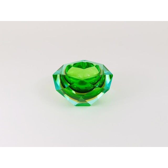 Italian Flavio Poli Colorful Faceted Diamond Ashtray by Seguso, 1960s For Sale - Image 12 of 18