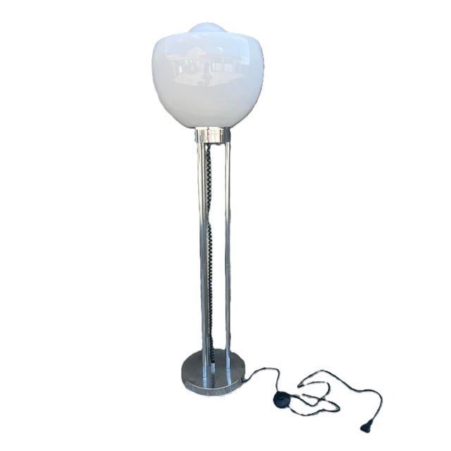 Space Age Floor Lamp in Murano Glass and Steel, 1960s For Sale - Image 12 of 12