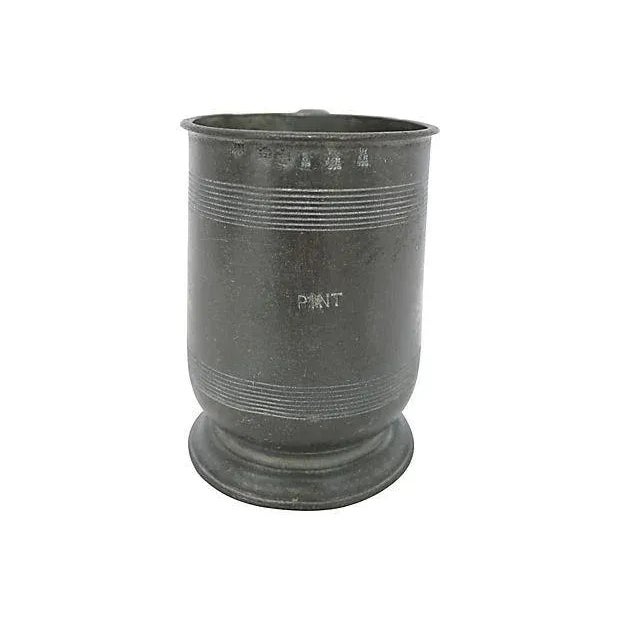 Antique Victorian Pewter Beer Tankard For Sale - Image 4 of 6