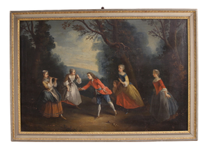 French Artist, Children Playing, 1780, Oil on Canvas