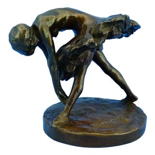 Edgar Degas, Ballerina Tying Her Shoe, 1890s, Bronze For Sale