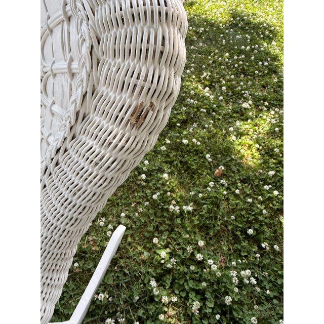 Vintage Heywood-Wakefield Wicker Rocker For Sale - Image 9 of 9