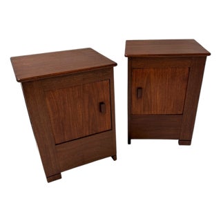 Art Deco Modernist Nightstands by J.A. Muntendam for L.O.V. Oosterbeek, 1920s, Set of 2 For Sale
