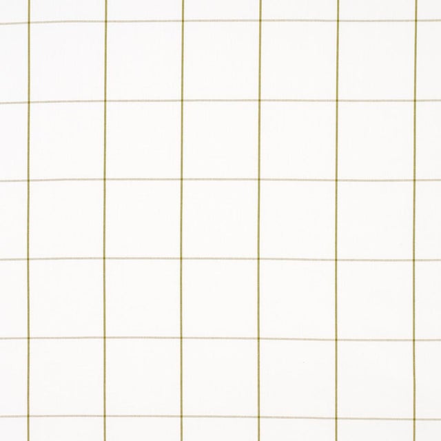 SAMPLE - Schumacher x Veere Grenney Woodman Check Fabric In Olive For Sale