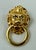 Figurative Lion Head Knocker Kenneth Jay Lane Pierced Earrings 1986 KJL For Sale - Image 3 of 5