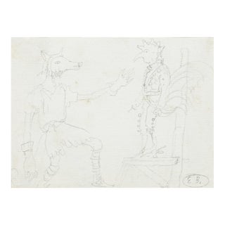 Scenography Original Pencil on Paper by E. Berman For Sale