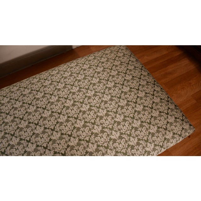 French 1900s Antique Jacobian Revival Walnut Turned Legs Window Bench / New Upholstery For Sale - Image 3 of 13