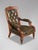 19th Century Arts & Crafts Carved Walnut & Leather Library Armchair, 1880 For Sale - Image 3 of 11