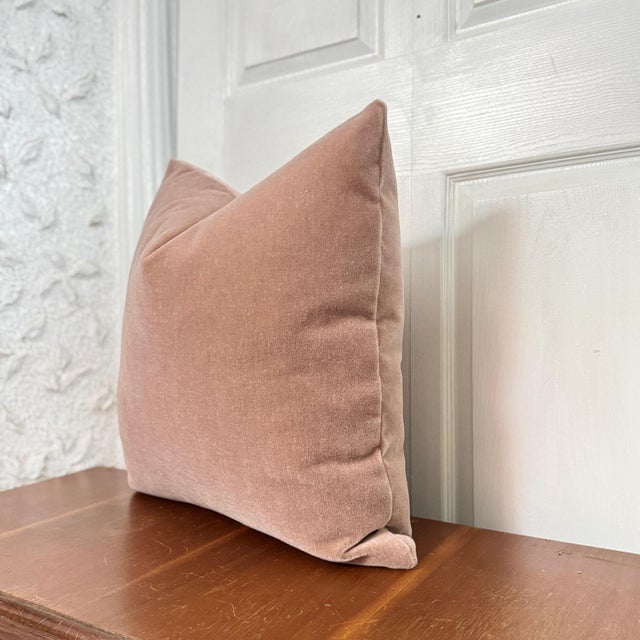 Contemporary Quartz Lilac Blush Mohair Pillow For Sale - Image 3 of 4