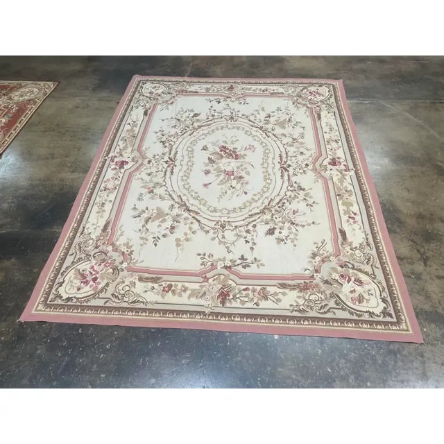 1990s Handwoven French Style Aubusson Rug 8'0" X 10'0" For Sale In Dallas - Image 6 of 7