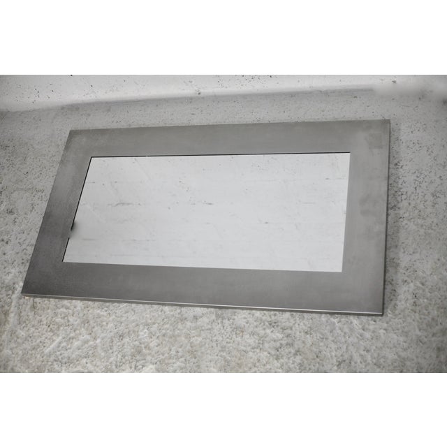 Large Steel Mirror, 1970s For Sale - Image 4 of 15