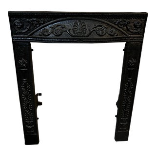 Heavy Metal Vintage Fireplace Cover For Sale