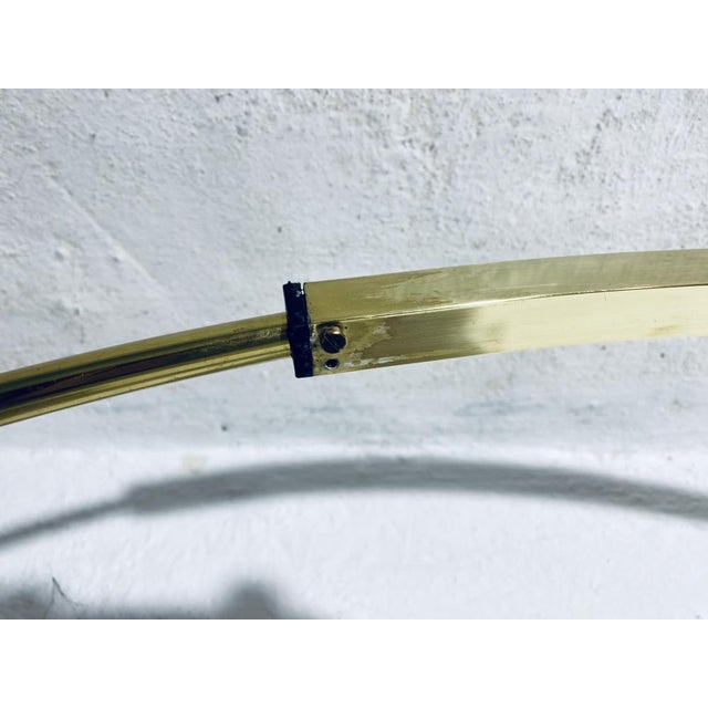 Large Adjustable Brass Arch Lamp, 1970s For Sale - Image 9 of 18
