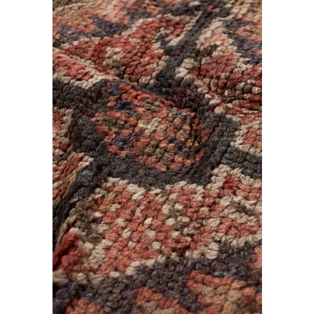 Vintage Circa 1940 Orange Turkish Oushak Kelleh Hand Knotted Wool Runner 5ft 6in X 12ft 2in For Sale - Image 4 of 18