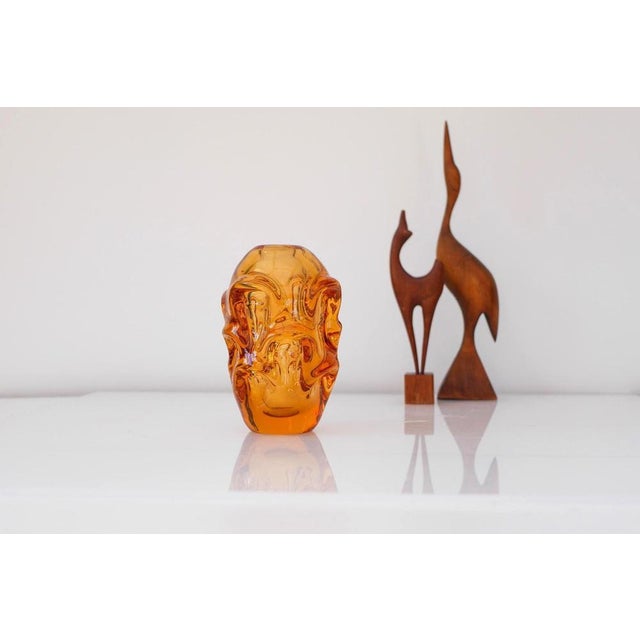 A stunning crystal vase made by the talented Börne Augustsson during the 50s. The shape is very biomorphic. This is an...