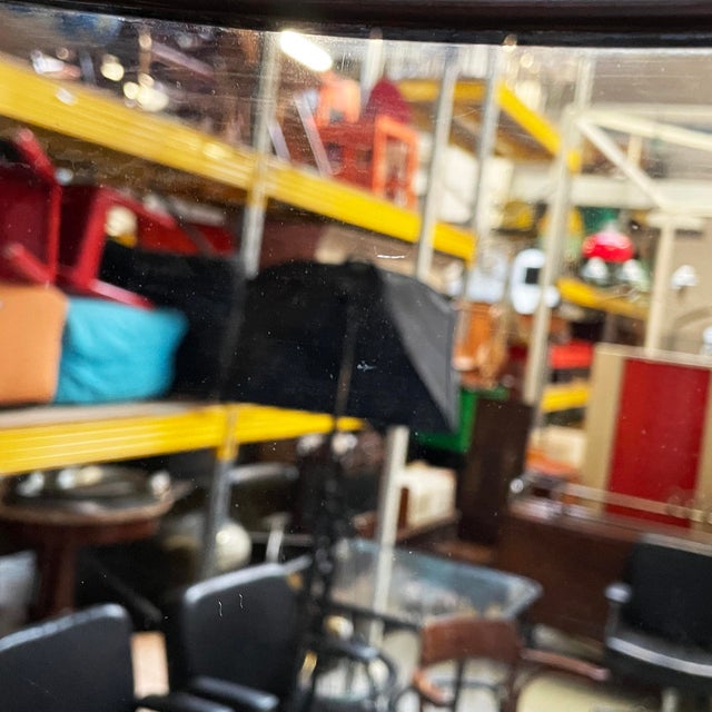 Mid-Century Modern Italian Shaped Wall Mirror in Burnished Brass, 1950s For Sale - Image 12 of 15