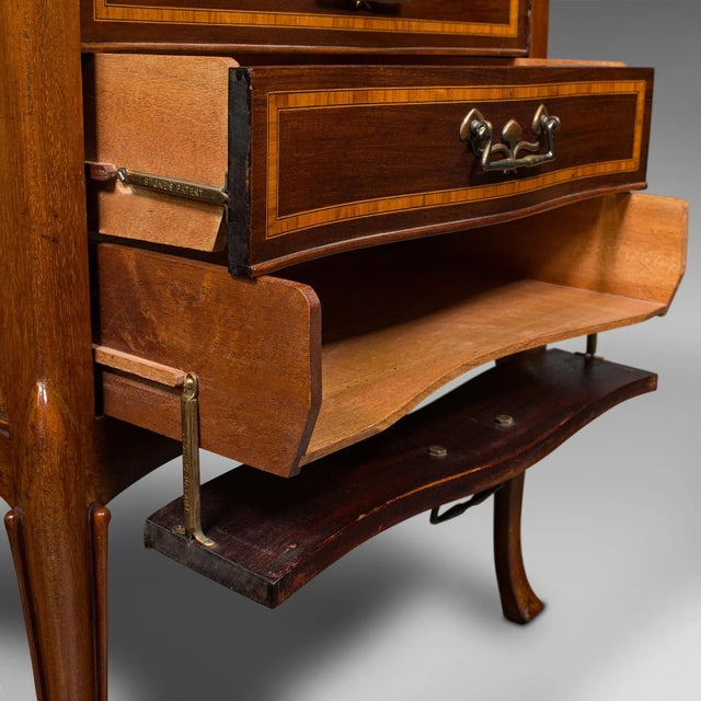1910s Antique Edwardian English Music Cabinet For Sale - Image 10 of 13