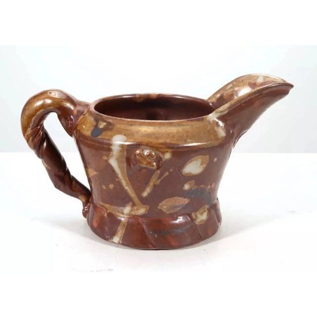 Brown John Glick Ceramic Stoneware Sugar and Creamer Holder Stamped Plum Tree Pottery - Set of 2 For Sale - Image 8 of 12