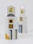 A pair of beautiful and decorative postmodern Skyscraper Pop Art salt and pepper shakers, designed in 1990 by artist and...