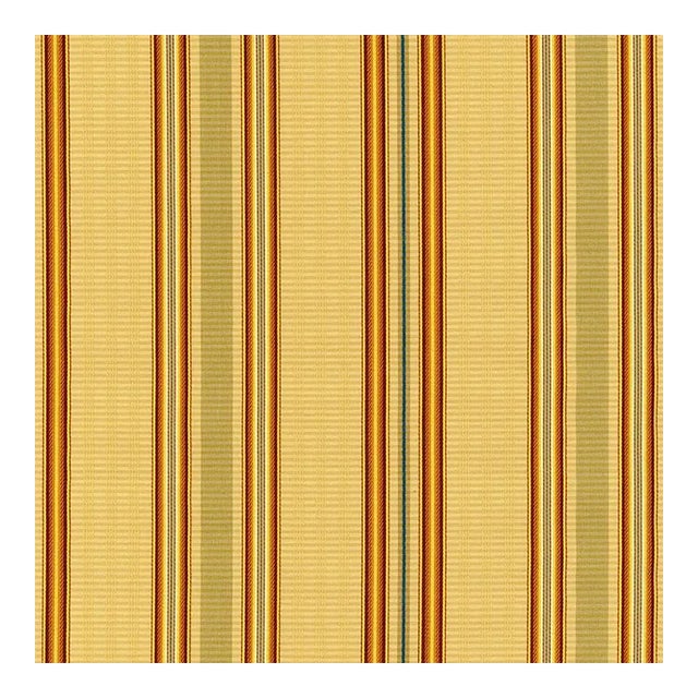 Sample - Schumacher Biella Silk Stripe Fabric in Spice For Sale