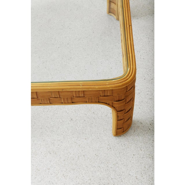 Late 20th Century Woven Reed Coffee Table For Sale In Jacksonville, FL - Image 6 of 9