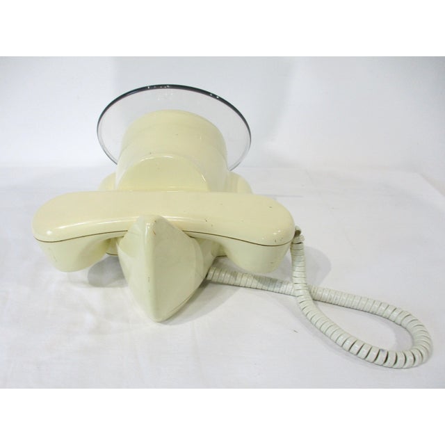 Cream Airplane Styled Rotary Dial Phone Canada For Sale - Image 8 of 9