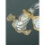 Venetian Floral “Rigadin” Murano Glass Chandelier full of gold Leaf inside. Venetian Romantic transparent and gold Floreal...