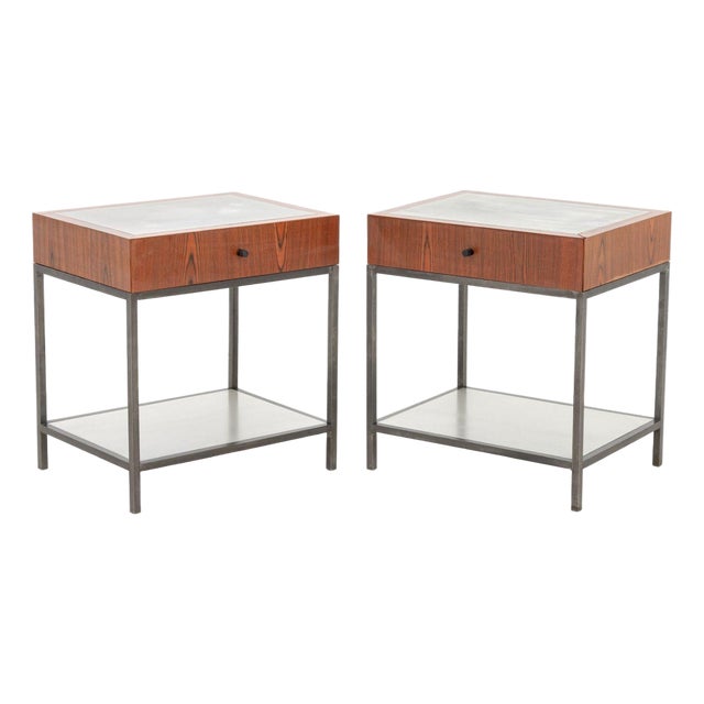 George Nelson Style Side Tables, Pair For Sale