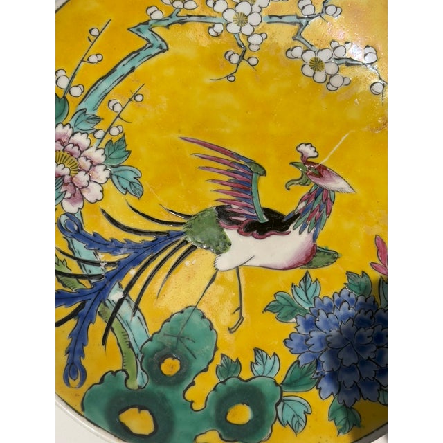 Japanese Nippon Emperor plate with saturated designs showcasing the hallmark trinity of fine Japanese porcelain: a...