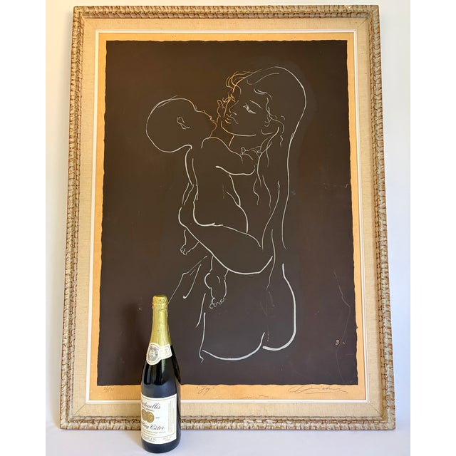 Mid-Century Modern Large Signed Serigraph - Dietrich Grunewald “Joy” For Sale - Image 3 of 9