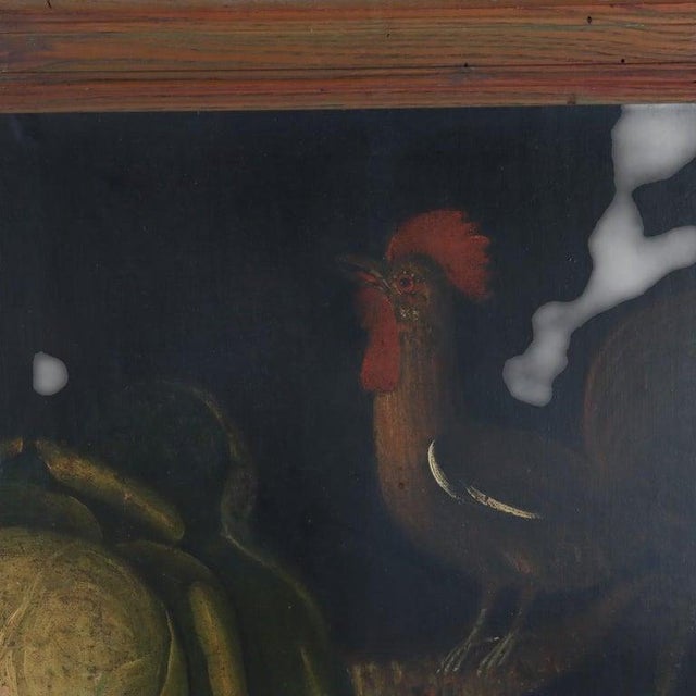 Textile Antique Dutch Oil on Canvas Still Life Painting Unsigned 18th C For Sale - Image 7 of 11