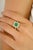 Not Yet Made - Made To Order Natural Diamond and Emerald Square Engagement Ring Size 7 For Sale - Image 5 of 12