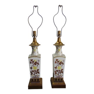 Paul Hanson Chinese Porcelain Vase Form Lamps - a Pair For Sale