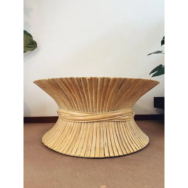 Late 20th Century 'Sheaf of Wheat' Low Table Attributed to McGuire For Sale - Image 5 of 12