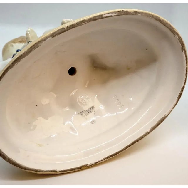 Art Ceramics Art Nouveau Vienna Figure Putto Riding on Cock by Doblinger, 1910s For Sale - Image 6 of 8