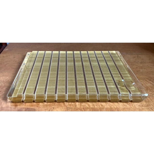 Vintage Lucite Decorative Serving Tray For Sale In West Palm - Image 6 of 12