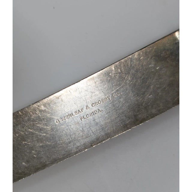 Metal 19th Century American Florida Sterling Silver Grape Fruit or Cheese Knife For Sale - Image 7 of 7