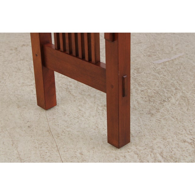Stickley Mission Cherry 2 Drawer Sofa Table For Sale - Image 10 of 16
