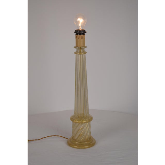 Vintage Murano Gold Lamp, 1960 For Sale - Image 6 of 14