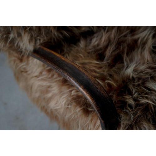 Lounge Chairs in Long Hair Sheepskin by Jindrich Halabala, Czech Republic, 1930s, Set of 2 For Sale - Image 10 of 15