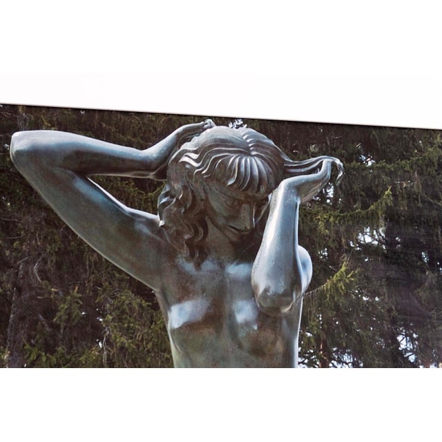 1990s Cranbrook Amye Charfoos Orpheus Fountain by Carl Milles Color Photograph Signed For Sale - Image 5 of 11