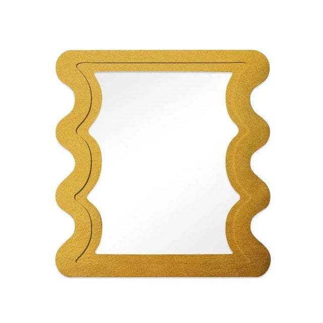Contemporary Fleur Home Carnival Mystic Rectangle Mirror in Gold Leaf, 36x48 For Sale - Image 3 of 3