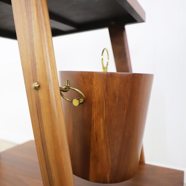 Wood 1970s Mexican Midcentury Serving Cart For Sale - Image 7 of 17