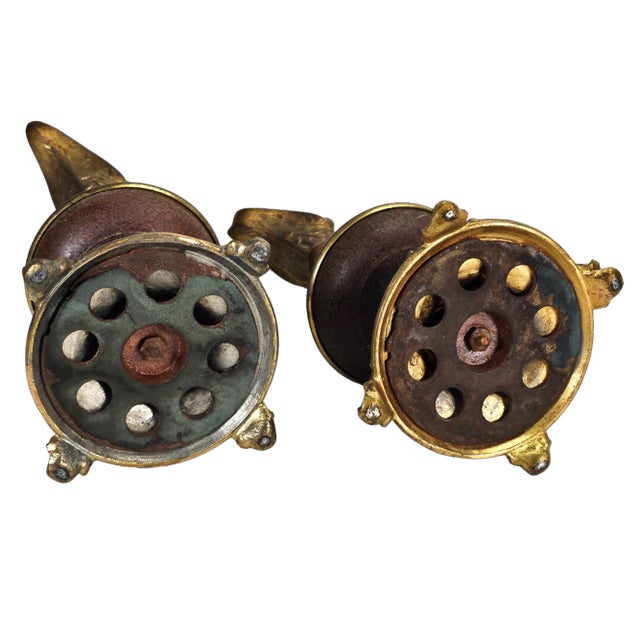 Victorian Bradley Hubbard Style Ewers Pitchers Candle Holders Set of Two For Sale - Image 3 of 12