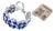Late 20th Century Size 6.5 18K White Gold Sapphire Diamond Eternity Wedding Band Ring For Sale