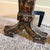 Black Antique Cast Iron Burnished Andirons by Ohio F & M Co. 1920s For Sale - Image 8 of 14