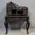 Antique two piece Japanese black lacquer desk and chair set featuring Mount Fuji. This is an exceptional Meiji period...