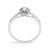 Early 21st Century 14K White Gold 1/5 Cttw Diamond Oval Shape With Halo Engagement Ring (H-I Color, I1-I2 Clarity) - Size 7 For Sale - Image 5 of 7