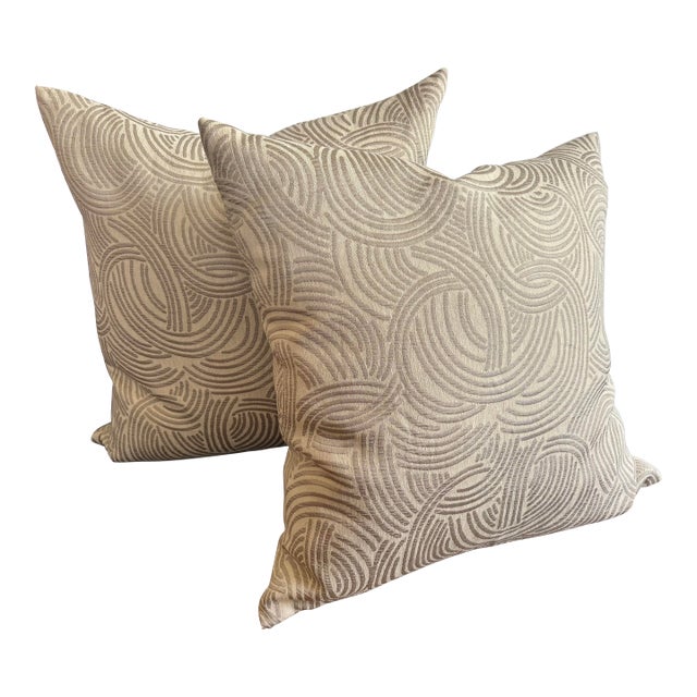 Contemporary Down Pillow Pair For Sale